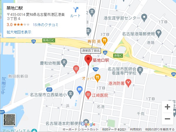 築地口駅の貸店舗・テナントの家賃相場（坪単価）を紹介