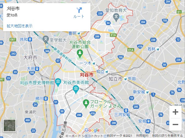 愛知県の市町村別貸店舗・テナントの家賃（坪単価）相場【刈谷市】