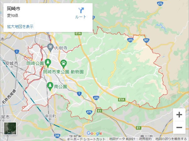 愛知県の市町村別貸店舗・テナントの家賃（坪単価）相場【岡崎市】